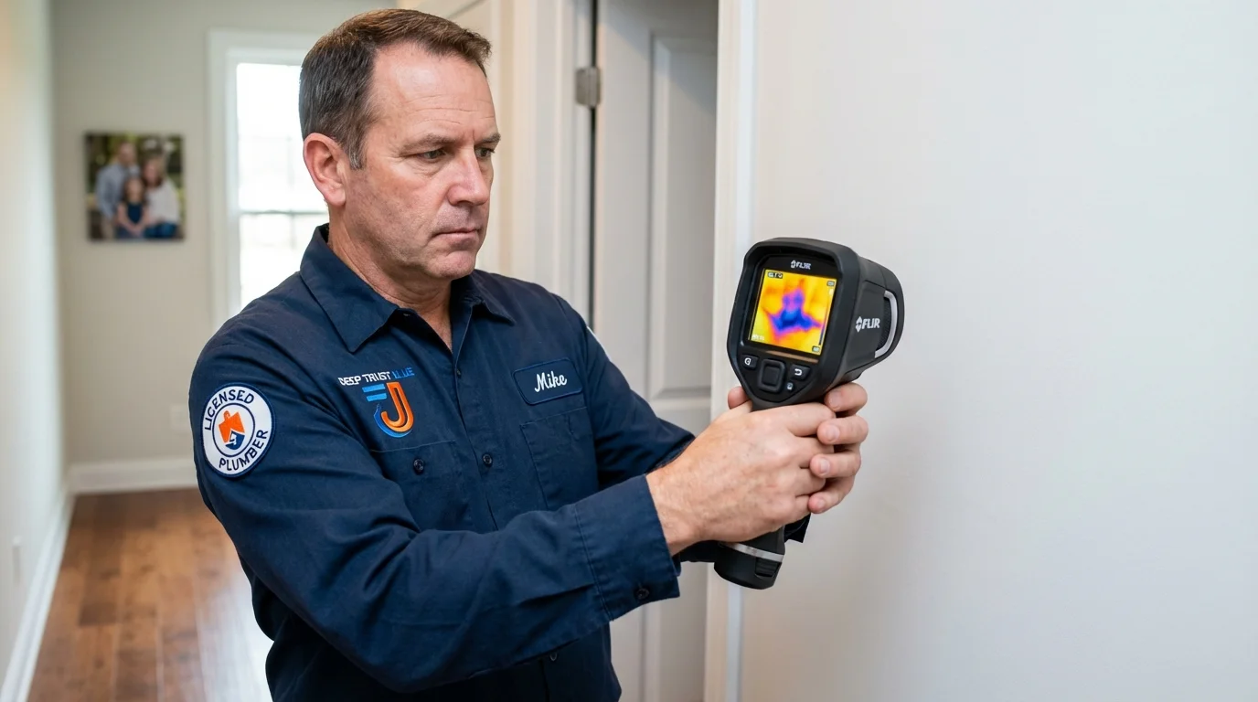 Thermal imaging leak detection by Johns Plumbing LLC in Danielson